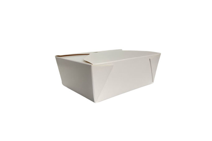 45oz White Recyclable No.8 Takeaway Boxes