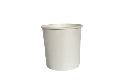 12oz White Paper Recyclable Well Made Soup Cups with Lids