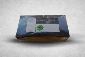 23cm Black Cocktail Paper Biodegradable 2PLY Napkins