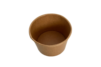 4oz Kraft/Brown Laminated Paper Recyclable Ice Cream Tub