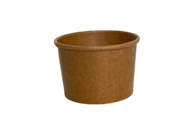 4oz Kraft/Brown Laminated Paper Recyclable Ice Cream Tub