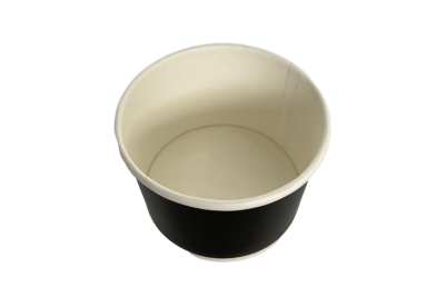 4oz Black Laminated Paper Recyclable Ice Cream Tubs