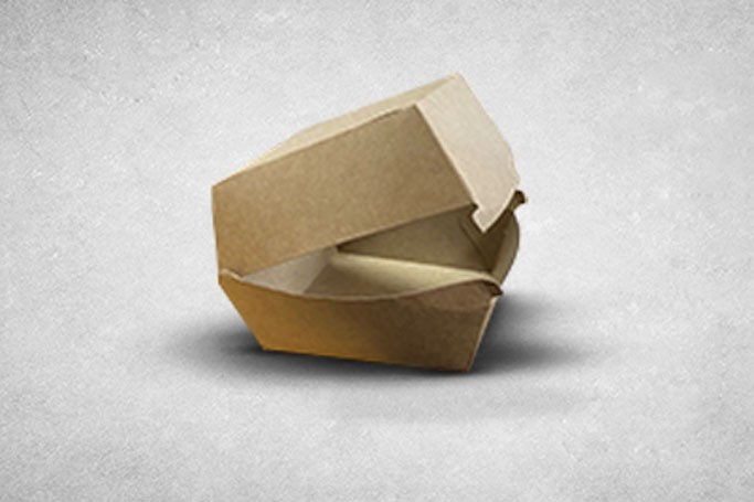 Small Brown/Kraft Recyclable Burger Box