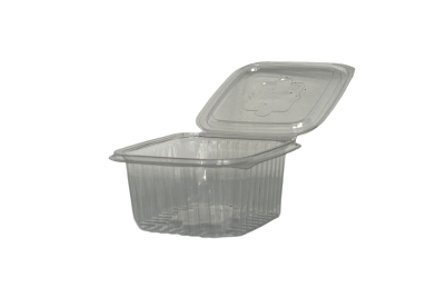 375ml Clear Plastic Recyclable Hinged Containers