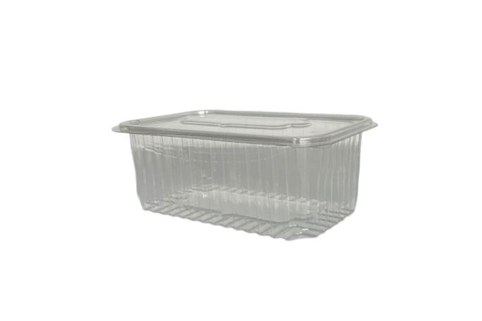 New 1000ml Clear Plastic Recyclable Hinged Containers