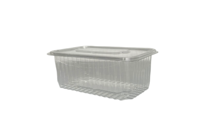1000ml Clear Plastic Recyclable Hinged Containers Qty 200