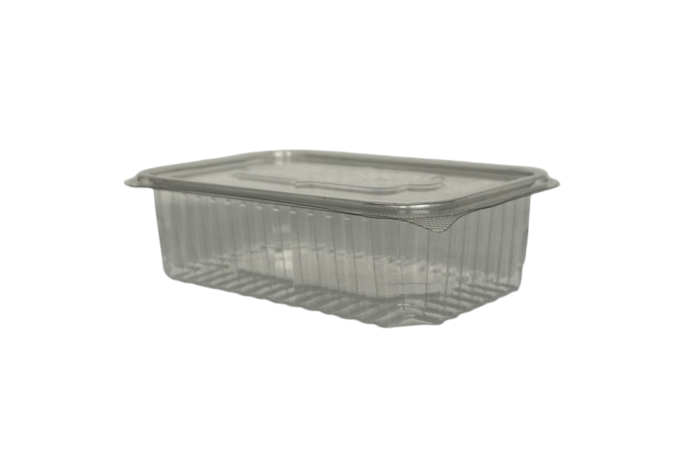 New 750ml Clear Plastic Recyclable Hinged Containers