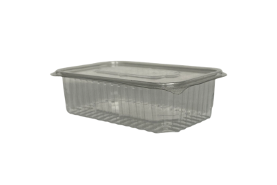 750ml Clear Plastic Recyclable Hinged Containers Qty 200