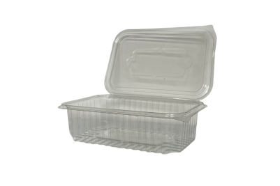 750ml Clear Plastic Recyclable Hinged Containers Qty 200