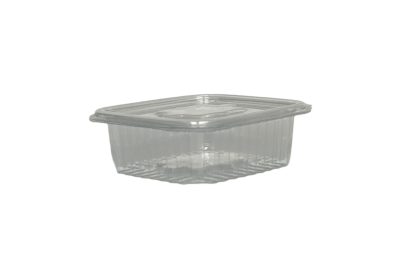 250ml Clear Plastic Recyclable Hinged Containers