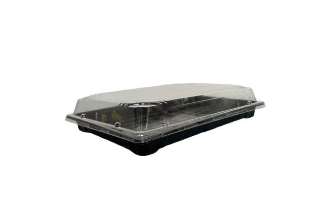 Extra Large Black Plastic Recyclable SZ3-11AB Sushi Trays