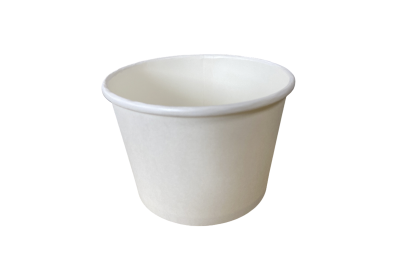 32oz White Paper Recyclable Soup Cups with Lids (Combo Box)