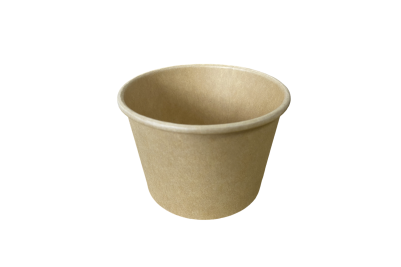 16oz KRAFT Paper Recyclable Soup Cups with Lids (Combo Box) Qty250