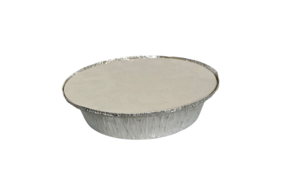 Standard Silver/Gray Foil Recyclable Round No.12 Container with Lids