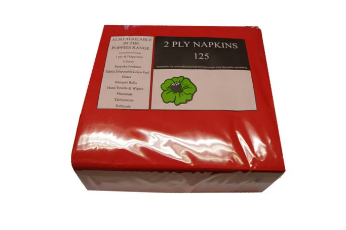 Red Luxury Napkins 2 PLY QTY 2000