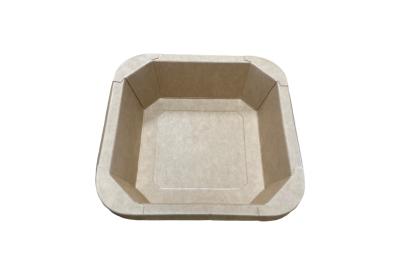 300ml Kraft Square Combo Meal Boxes & Lids