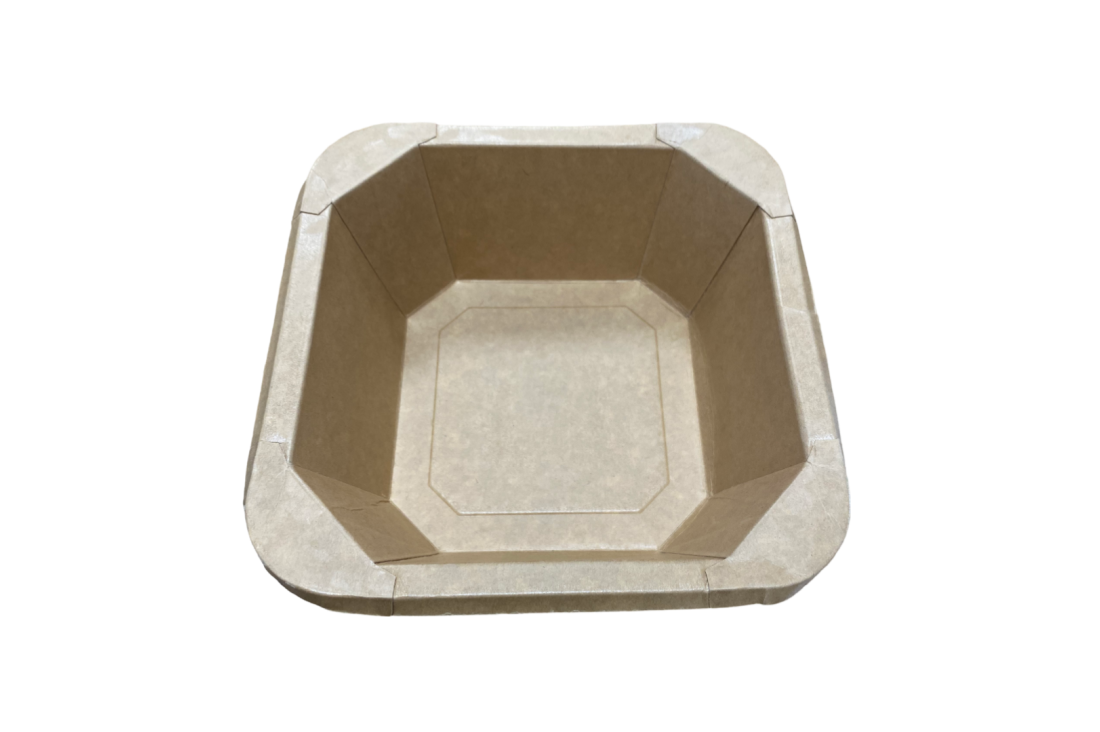 650ml Kraft Square Combo Meal Boxes & Lids | Recyclable | My Packaging