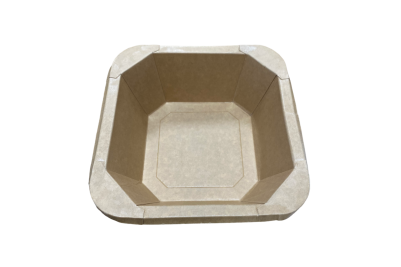 1200ml Kraft Square Combo Meal Boxes & Lids