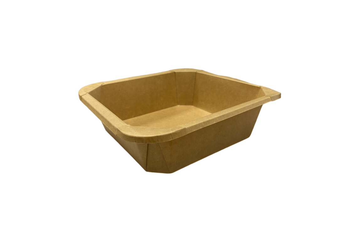 500ml Kraft Square Combo Meal Box & Lids | Recyclable | My Packaging