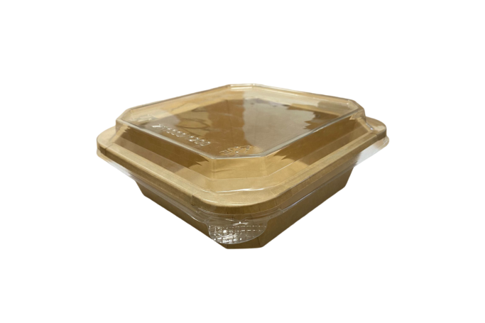 650ml Kraft Square Combo Meal Box & Lids