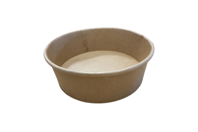 16oz (500ml) Brown/Kraft Cardboard Microwaveable Bowls with Lids