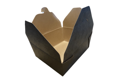 45oz Black Brown/Kraft Recyclable No.8 Takeaway Boxes