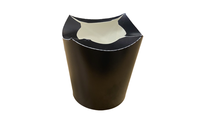 10oz Black Laminated Paper Recyclable McFlurry Style Ice Cream Tubs