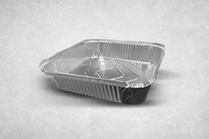 Large Deep Silver/Gray Foil Recyclable No.9 Container