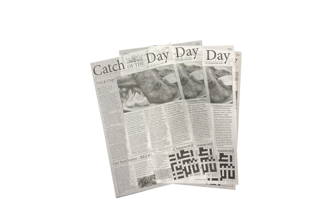 27x42cm White Catch of the Day Recyclable Greaseproof Paper