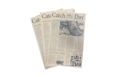 27x42cm Brown Catch of the Day Recyclable Greaseproof Paper