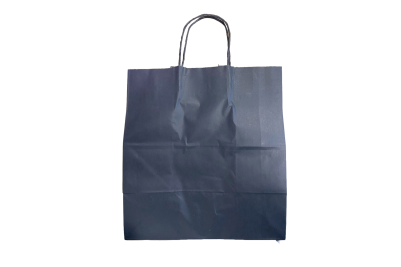 Large Black/Kraft Paper Biodegradable Twist Handle Bags