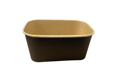 1000ml Black Rectangle Combo Meal Boxes & Lids Qty 150
