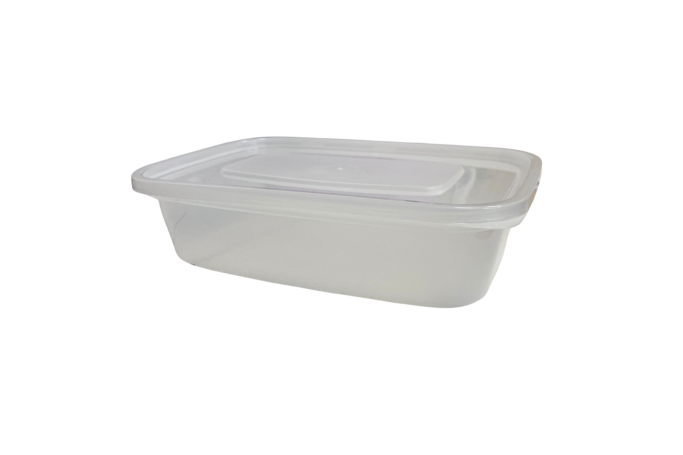 500ml Clear Microwaveable Plastic Rectangular Jade Dragon Containers with Lids