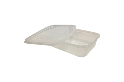 650ml Clear Microwaveable Plastic Rectangular Jade Dragon Containers with Lids