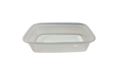 650ml Clear Microwaveable Plastic Rectangular Jade Dragon Containers with Lids