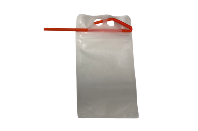 350ml Strong PP Plastic Recyclable Drinks Pouches & Straws