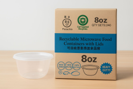 8oz Clear Microwaveable...