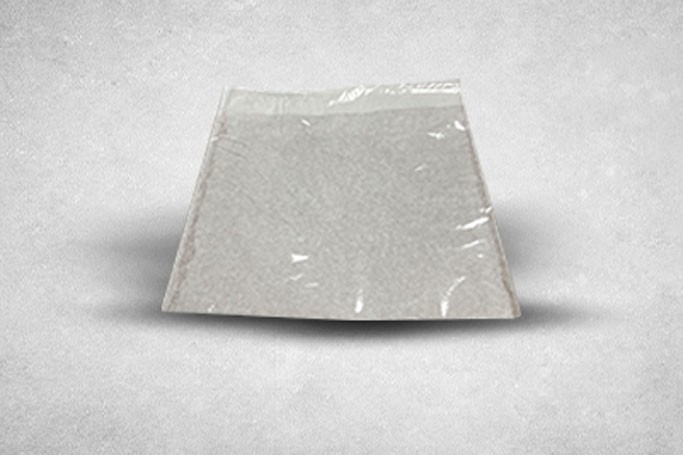 10″x10″ White Paper Recyclable Clear Film Front Bags