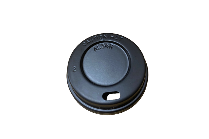 4oz-Fit Black Plastic Recyclable Coffee Cup Lids