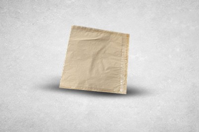 10″x10″ Brown/Kraft Recyclable Clear Film Front Bags
