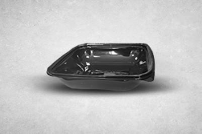 Medium Black Plastic Recyclable Luxury 704N Containers