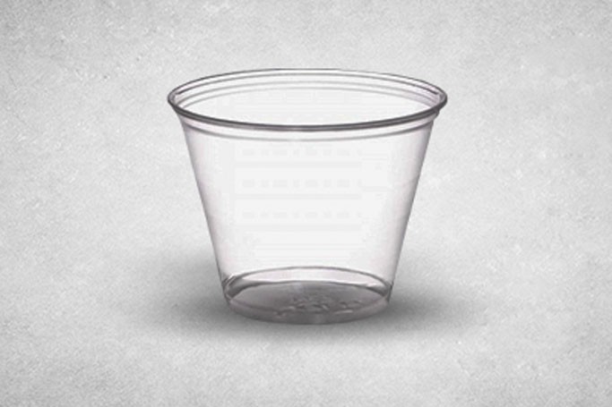 9oz Clear Plastic Recyclable Tumbler Milkshake Cups