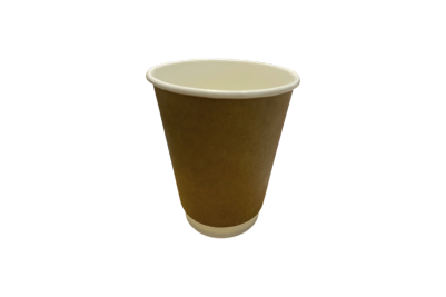 8oz Brown/Kraft Recyclable Flat Double Walled Coffee Cups