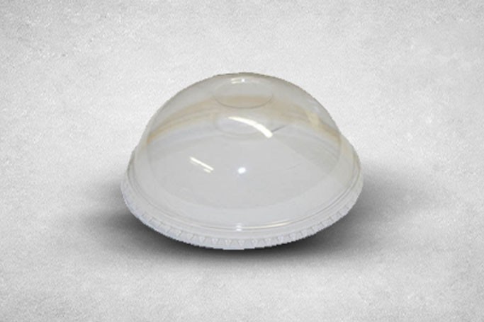 4oz Clear Plastic Recyclable Ice Cream Dome Lid