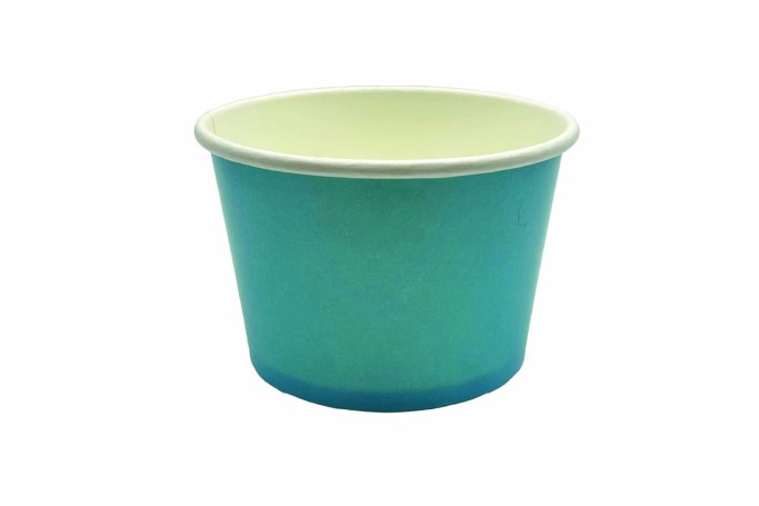 8oz Blue Laminated Paper Recyclable Ice Cream Tubs