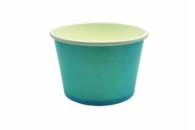 8oz Blue Laminated Paper Recyclable Ice Cream Tubs