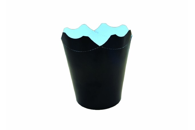 12oz Black Laminated Paper Recyclable McFlurry Style Ice Cream Tubs