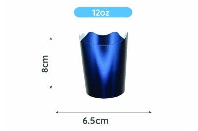 12oz Black Laminated Paper Recyclable McFlurry Style Ice Cream Tubs