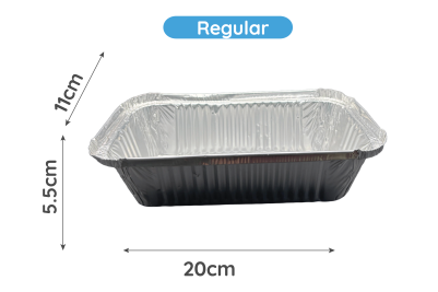 Regular Silver/Gray Foil Recyclable No.6a Containers