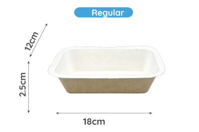 Regular Bagasse Biodegradable Shallow Chip Trays